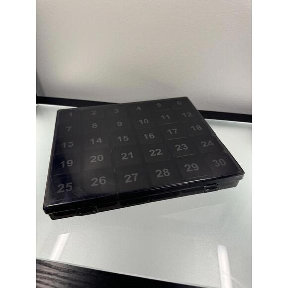 Monthly Pill Organizer Once a Day - 30 Day Pill Organizer Travel Box In Black - Picture 1 of 7